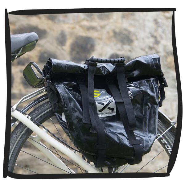 Wasserdichte Fahrradtasche für den Heckträger mit einem Fassungsvermögen von 20 Litern
