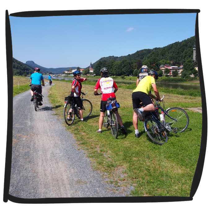 Cyclists near Bad Schandau