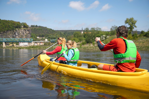 Canoe on the Elbe