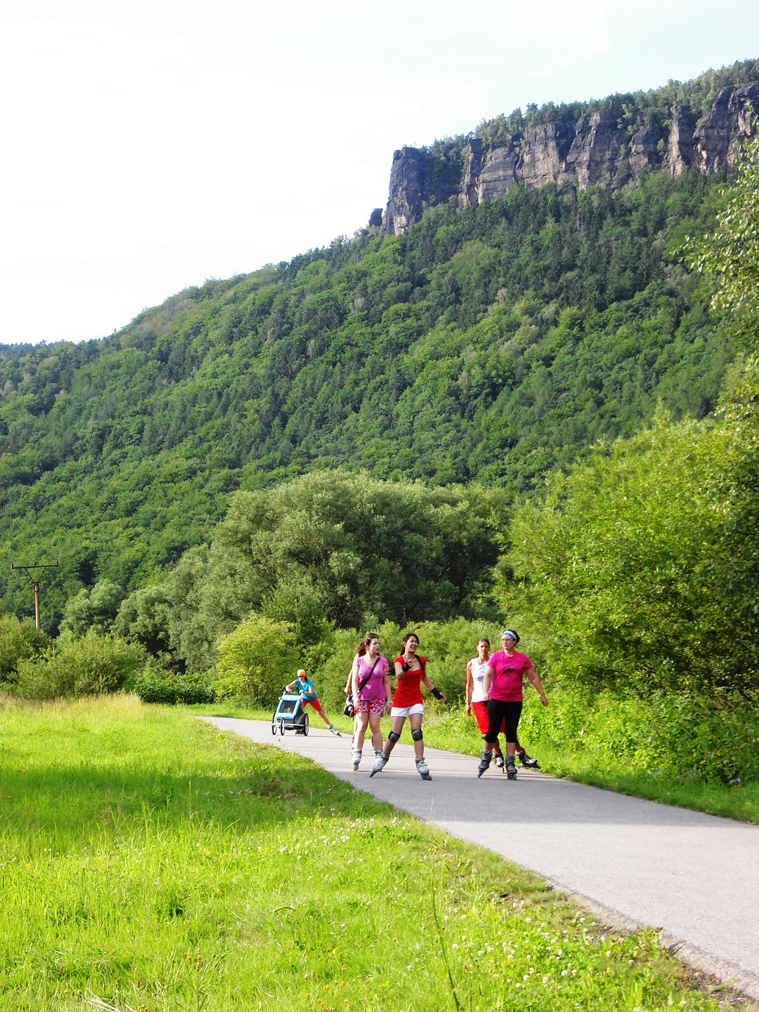 In-line tour in Bohemian Switzerland.